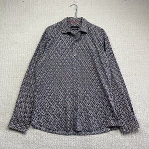 Bugatchi Shaped Abstract Geometric AOP Long Sleeve Button Shirt Men’s Read